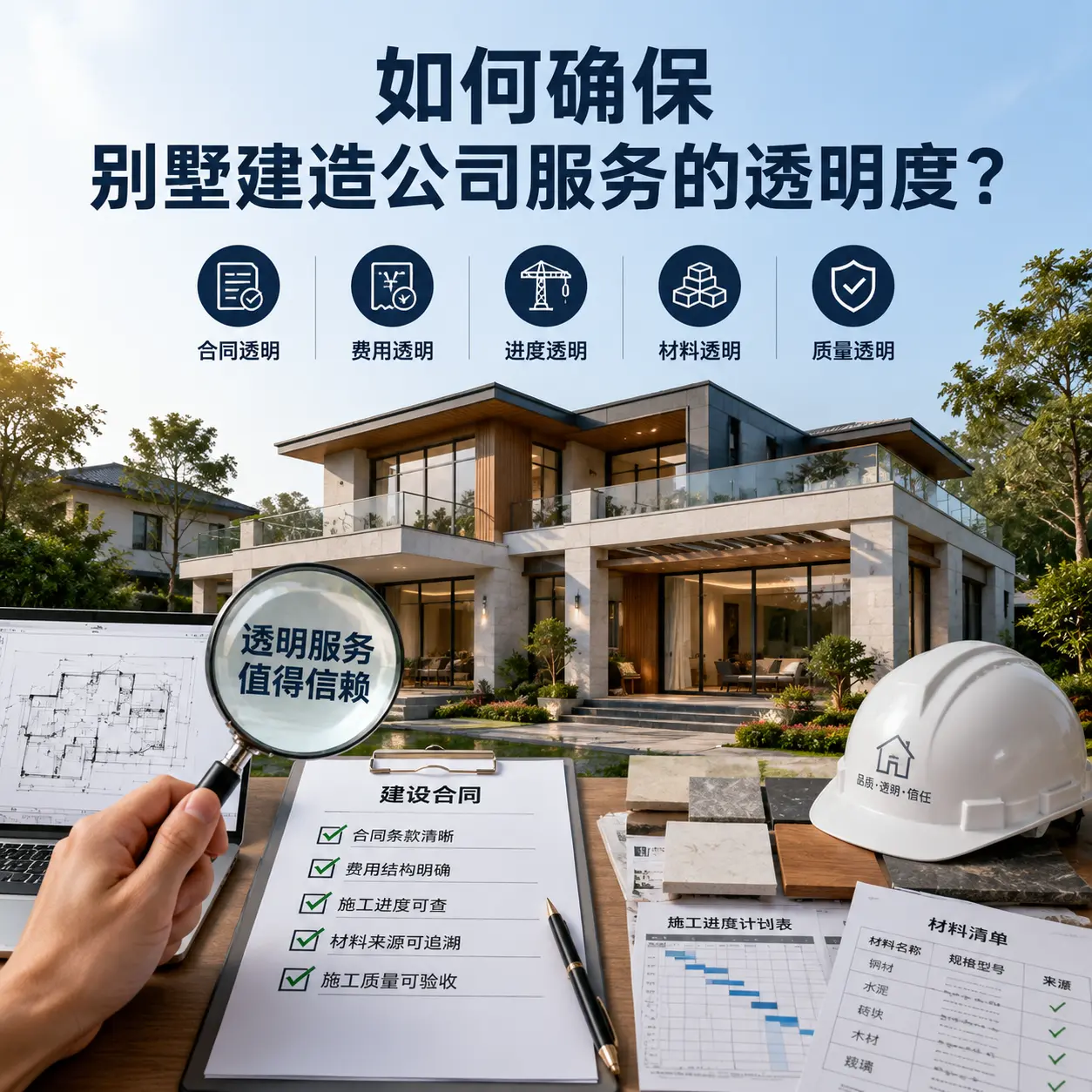 在 修文 如何确保别墅建造公司服务的透明度？