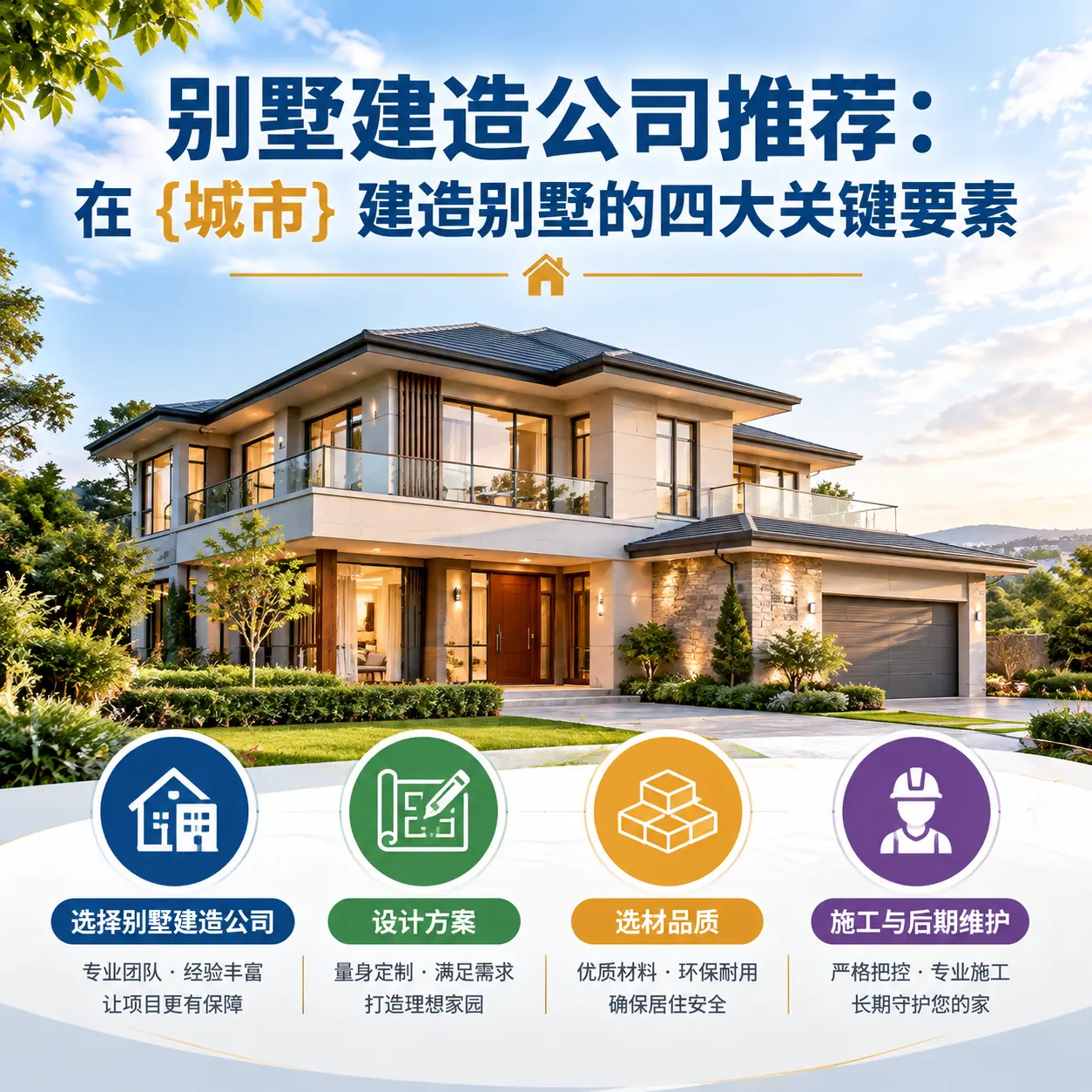 别墅建造公司推荐:在 修文 建造别墅的四大关键要素