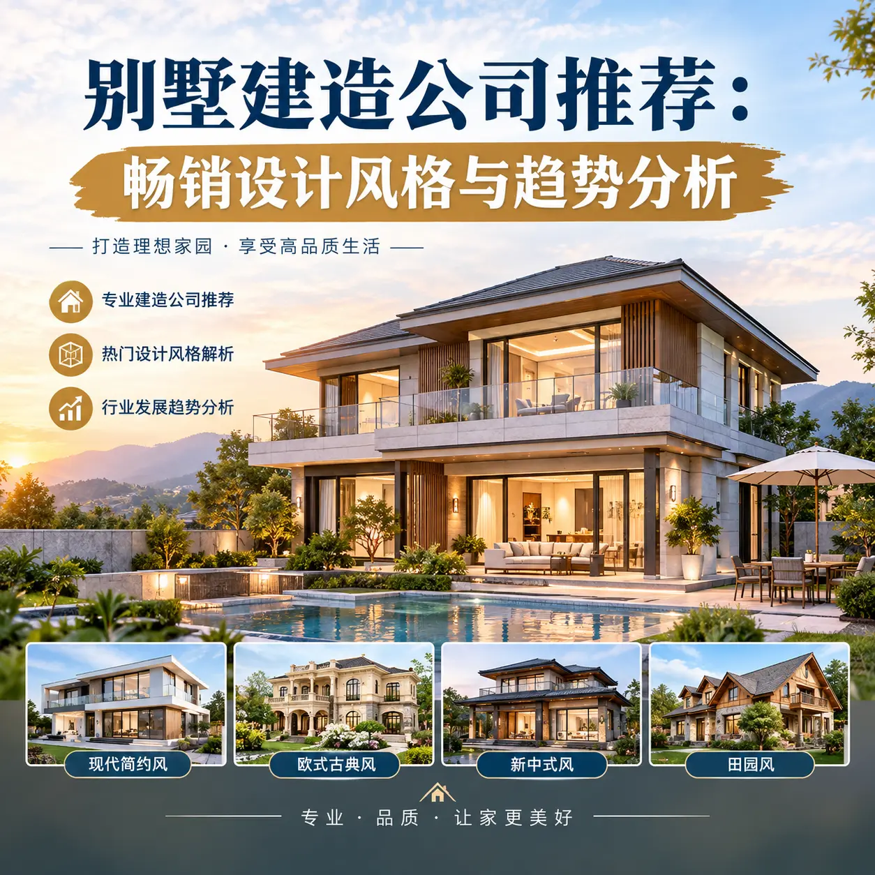 别墅建造公司推荐: 修文 畅销设计风格与趋势分析