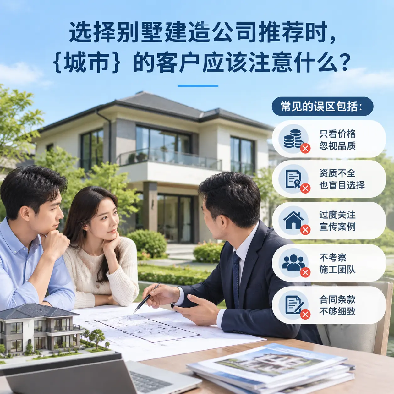 选择别墅建造公司推荐时,修文 的客户应该注意什么?