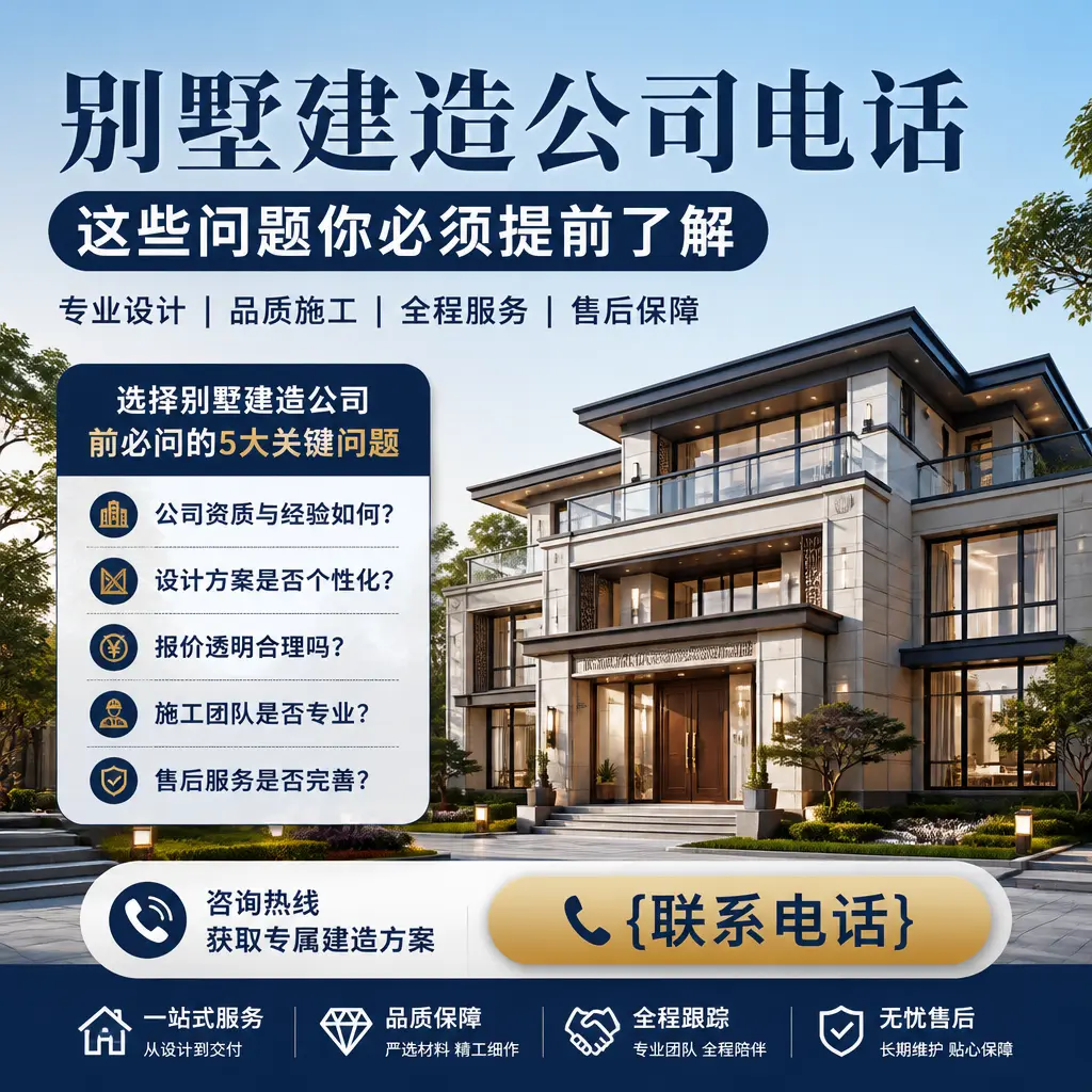 修文别墅建造公司电话,这些问题你必须提前了解
