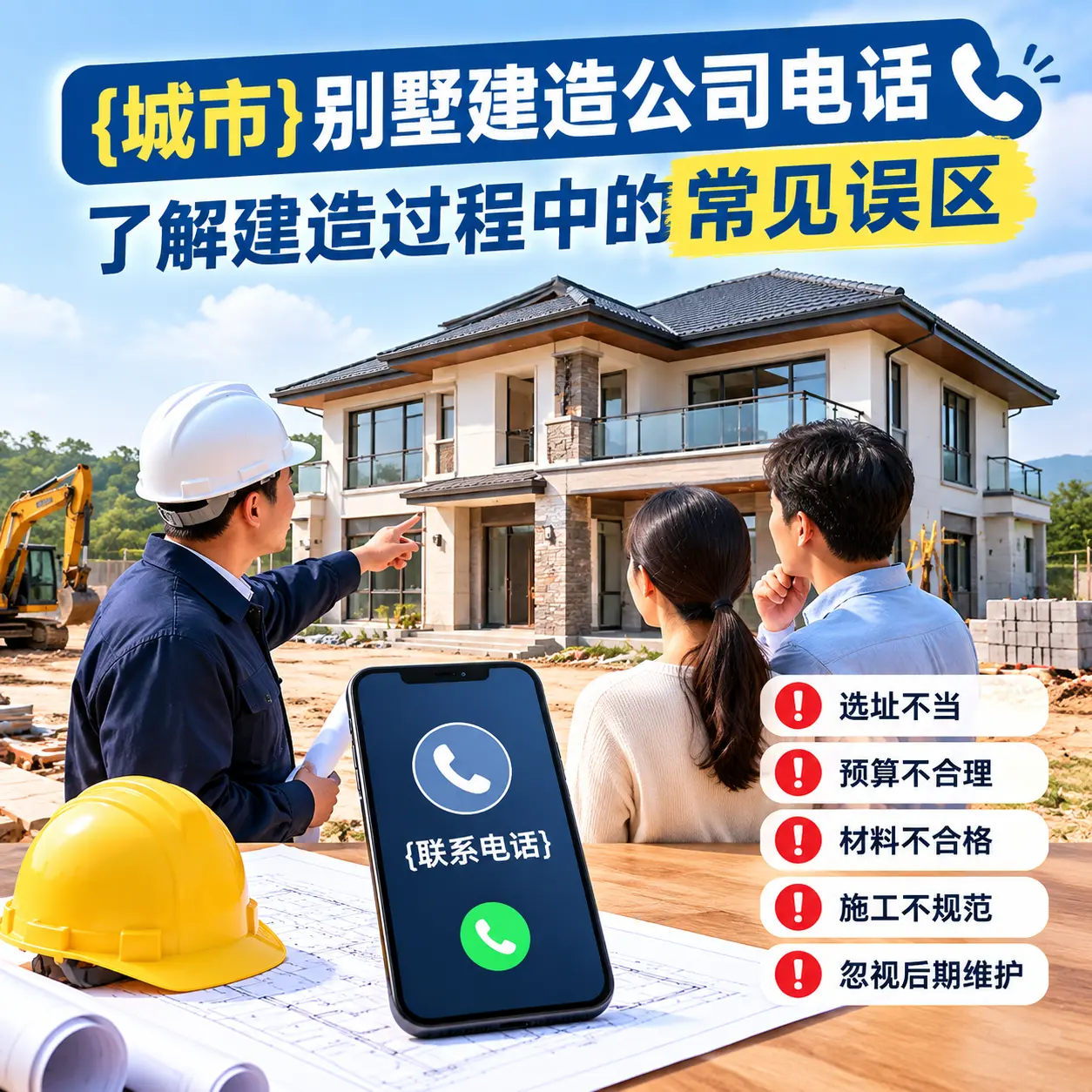 修文别墅建造公司电话,了解建造过程中的常见误区